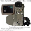 An example of how to set manual focus on a video camera